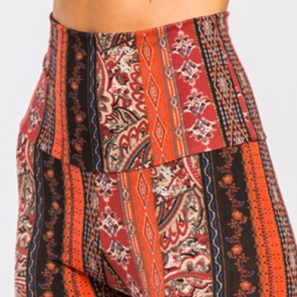 ❌DONATED❌Cherish Black Orange Multi-color High Waisted Buttery Soft Leggings - Picture 2 of 13